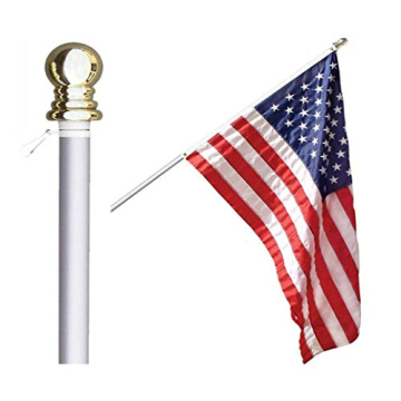 Grace Alley Flag Pole 6 Foot Spinning Tangle Free Outdoor Solution