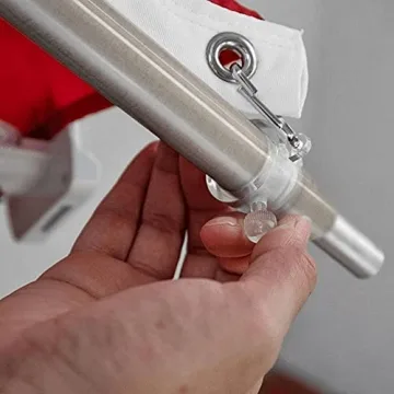 Grace Alley Flag Pole 6 Foot Spinning Tangle Free Outdoor Solution