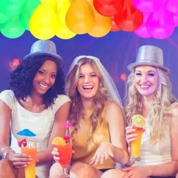 Neon Glow Balloons Glow in the Dark for Glow Party, 12 Inch Neon Latex Balloon for Neon Party Decorations - Glow under Blacklight, 50 Pieces