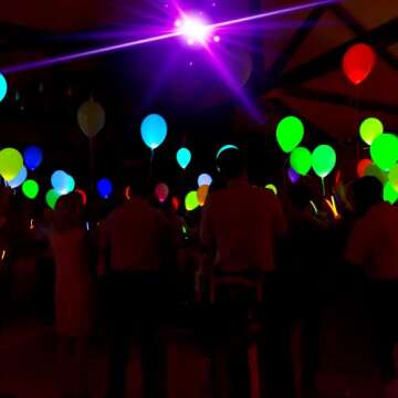 Neon Glow Balloons Glow in the Dark for Glow Party, 12 Inch Neon Latex Balloon for Neon Party Decorations - Glow under Blacklight, 50 Pieces