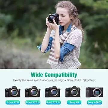 FirstPower NP-FZ100 Battery Pack & Charger for Sony Cameras
