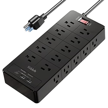 23-in-1 Power Strip 20 Outlets 3 USB Ports Surge Protector