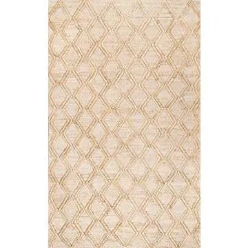 nuLOOM Koonce Geometric Jute Area Rug, 5x8, Natural