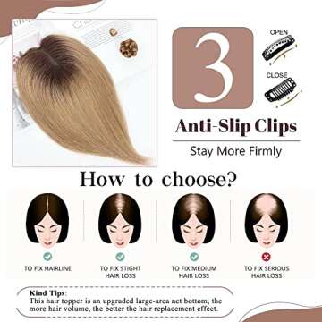 Luckkimode Hair Toppers for Volume & Thinning Hair