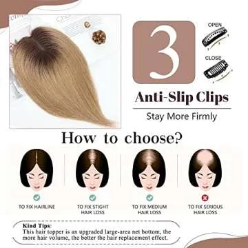 Luckkimode Hair Toppers for Volume & Thinning Hair