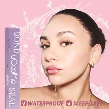 uCoolme Eyelash Glue and Lash Bond & Seal Waterproof, Cluster Lash Glue for Eyelash Extensions, 150Hours Long-Lasting, Non-Irritating, Sleep Proof, 2-in-1 Bond and Seal Lash Glue for Eyelash Cluster
