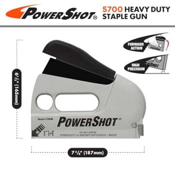 Arrow 5700 PowerShot Heavy Duty Staple and Nail Gun for Crafts and Upholstery