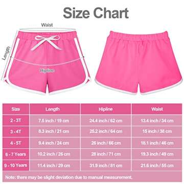 Resinta 4 Pack Girls Athletic Shorts Cotton Workout Shorts Running Gym Shorts Sports Shorts