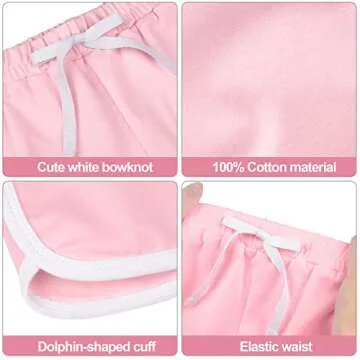 Resinta 4 Pack Girls Athletic Shorts Cotton Workout Shorts Running Gym Shorts Sports Shorts