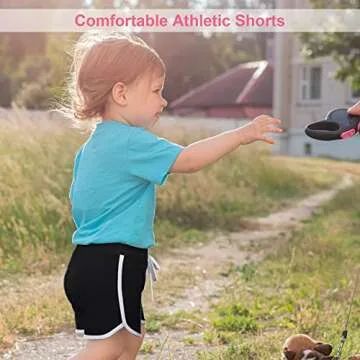 Resinta 4 Pack Girls Athletic Shorts Cotton Workout Shorts Running Gym Shorts Sports Shorts