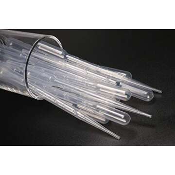 Shapenty 3ML Disposable Plastic Essential Oils Graduated Transfer Pipettes Squeeze Dropper Makeup Tool for Small Amounts Liquid Measuring Mixing Blending and Diy Fragrance Soap Lipbalm Making, 20PCS