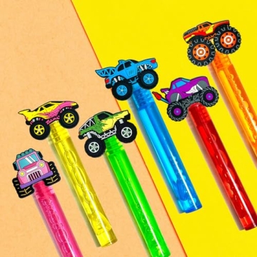 Monster Truck Bubble Wands Set for Kids Party Favors