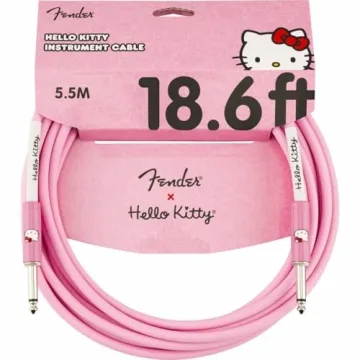 Fender Hello Kitty 18.6ft Pink Guitar Instrument Cable