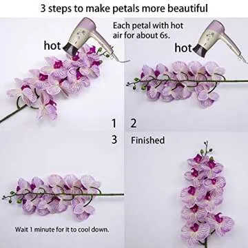 Fnize Faux Orchid Stems - 38-Inch Realistic Flowers