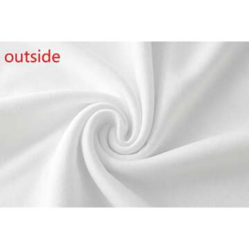 Kindcall Long Sleeve Mock Turtleneck Stretch Slim T Shirt Layer Top White Medium