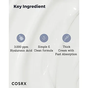 COSRX Hyaluronic Acid Moisturizing Cream, Long-lasting Hydration, Rich Moisturizer for Sensitive Skin 3.52 oz / 100g, Korean Skin Care, Animal Testing Free, Parabens Free