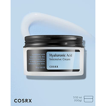 COSRX Hyaluronic Acid Moisturizing Cream, Long-lasting Hydration, Rich Moisturizer for Sensitive Skin 3.52 oz / 100g, Korean Skin Care, Animal Testing Free, Parabens Free