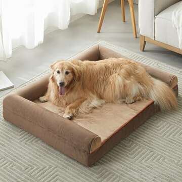 BFPETHOME Washable Large Dog Bed - Orthopedic Comfort & Security