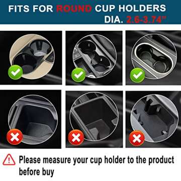 Dual Car Cup Holder Expander for Extra Capacity