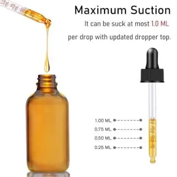 Bumobum Dropper Bottle 2 oz, Leakproof Amber Glass Set