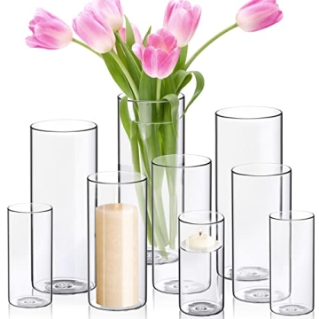 WDHODEC Multi-Purpose Hurricane Candle Holders Set