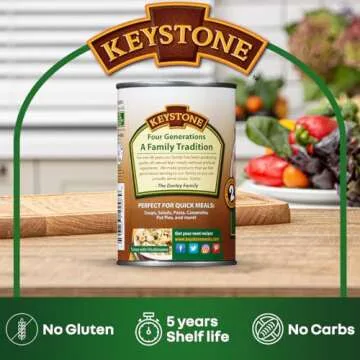 Keystone All Natural Canned Turkey 14.5 Oz Fully Cooked | No Water Added | Ready to Meat | Quick Meals Emergency Survival Food Canned Meat Pack of 1