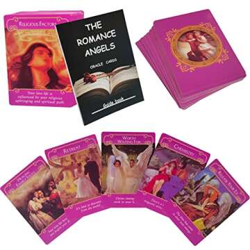 GZXINKE Romance Angel Oracle Cards Deck with Guide Book,44 Fortune Telling Love Oracle Cards,Tarot Cards Deck for Beginners