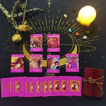 GZXINKE Romance Angel Oracle Cards Deck with Guide Book,44 Fortune Telling Love Oracle Cards,Tarot Cards Deck for Beginners