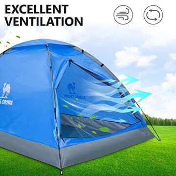 CAMEL CROWN Tents for Camping 2/3/4/5 Person Camping Dome Tent, Waterproof,Spacious, Lightweight Portable Backpacking Tent for Outdoor Camping/Hiking