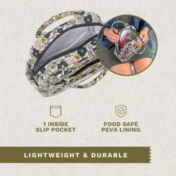 Bella Taylor Floral Lunch Tote for Women - Stylish & Safe