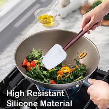 MYTASUY Silicone Spatula Set - Heat Resistant Cooking Utensils