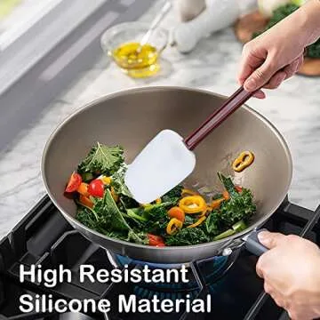 MYTASUY Silicone Spatula Set - Heat Resistant Cooking Utensils