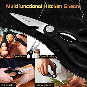 Astercook 15-Piece Kitchen Knife Set with Block