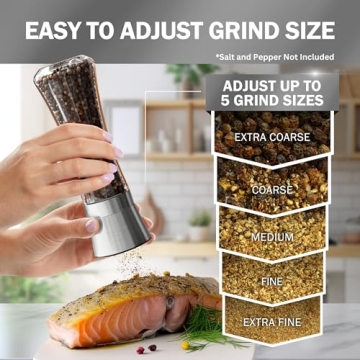 Adjustable Home EC Salt and Pepper Grinder Set