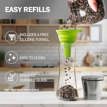 Adjustable Home EC Salt and Pepper Grinder Set