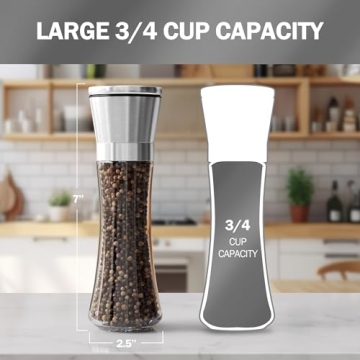 Adjustable Home EC Salt and Pepper Grinder Set