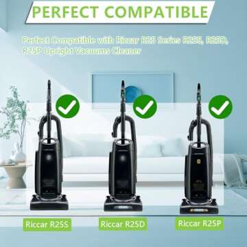 10 Pack HEPA R25 Vacuum Replacement Bags for Riccar R25 Series R25S, R25D, R25P Upright Vacuums Clea...