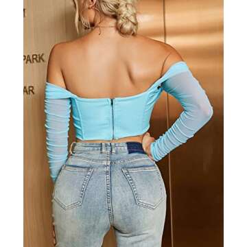 Chic Mesh Corset Crop Top for Trendy Women Design
