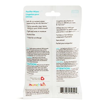 Munchkin Arm & Hammer Pacifier Wipes - 36 Safe & Effective Cleaning Wipes