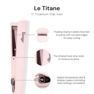 L'ANGE HAIR Le Titane Titanium Curling Flat Iron for All Hair Types | Dual Voltage for Travel | Hair...