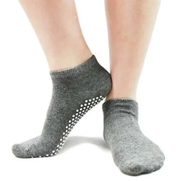 ELUTONG Pilates Ballet Barre Yoga Socks 1-4 Pack Non Skid Slip Sticky Grippers Socks for Women
