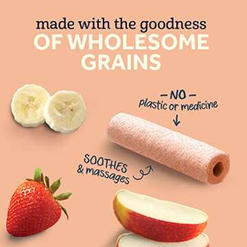 Gerber Soothe N Chew Strawberry Apple Teething Sticks, 5 Boxes of 6 Individually Wrapped Teethers (30 Count)