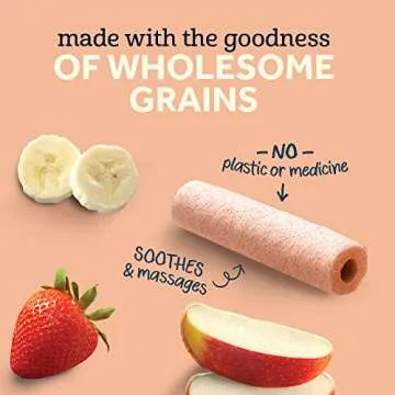 Gerber Soothe N Chew Strawberry Apple Teething Sticks, 5 Boxes of 6 Individually Wrapped Teethers (30 Count)