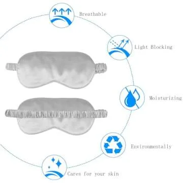 Luxury Silk Sleep Mask with Elastic Strap for All