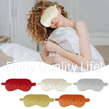 Luxury Silk Sleep Mask with Elastic Strap for All