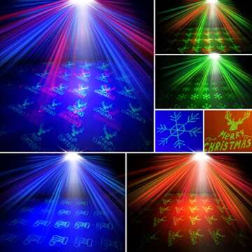Party Lights, DJ Disco Lights, Stage Lights, Strobe Lights, LED Sound Activated Disco Ball with Remote Control, Stage & Sound Equipment for Home KTV Christmas Halloween Birthday Gift (Type-A)