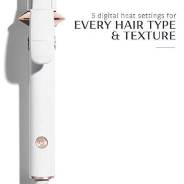 T3 Micro T3 Twirl Ceramic – 1 ¼” Professional Curling Iron - CeraGlossTM Ceramic Clip Barrel - 5 Digital Adjustable Heat Settings, 1 ct.