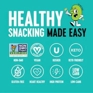 The Only Bean High Protein Snacks, Healthy Snacks for Adults and Kids, Vegan and Low Carb Snacks, Individual Gluten Free Keto Snacks - Edamame Beans Snack (Ranch) - 0.9oz (Pack of 10)