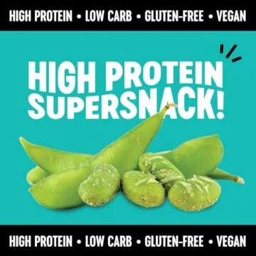The Only Bean High Protein Snacks, Healthy Snacks for Adults and Kids, Vegan and Low Carb Snacks, Individual Gluten Free Keto Snacks - Edamame Beans Snack (Ranch) - 0.9oz (Pack of 10)