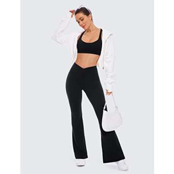 CRZ YOGA Women's Light Support Strappy Sports Bra - Low Cut Wirefree Padded Yoga Cami Criss Cross Back